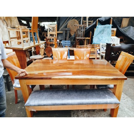MESA COMEDOR 6 PUESTOS RECTANGULAR SAMÁN